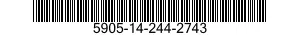 5905-14-244-2743 RESISTOR,FIXED,FILM 5905142442743 142442743