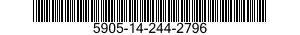 5905-14-244-2796 RESISTOR,FIXED,FILM 5905142442796 142442796