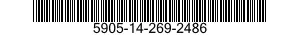 5905-14-269-2486 RESISTOR,FIXED,FILM 5905142692486 142692486