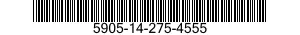 5905-14-275-4555 RESISTOR,FIXED,WIRE WOUND,INDUCTIVE 5905142754555 142754555