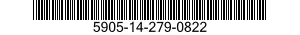 5905-14-279-0822 RESISTOR,FIXED,WIRE WOUND,INDUCTIVE 5905142790822 142790822