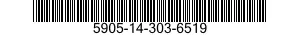5905-14-303-6519 RESISTOR,FIXED,WIRE WOUND,INDUCTIVE 5905143036519 143036519