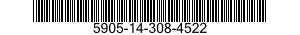 5905-14-308-4522 RESISTOR,FIXED,FILM 5905143084522 143084522