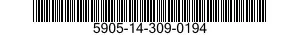 5905-14-309-0194 RESISTOR,FIXED,FILM 5905143090194 143090194