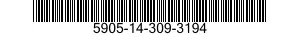 5905-14-309-3194 RESISTOR ASSEMBLY 5905143093194 143093194
