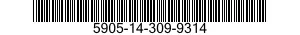 5905-14-309-9314 RESISTOR,VARIABLE,WIRE WOUND,NONPRECISION 5905143099314 143099314