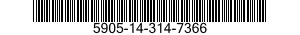 5905-14-314-7366 RESISTOR,FIXED,WIRE WOUND,INDUCTIVE 5905143147366 143147366