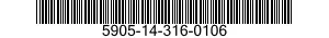 5905-14-316-0106  5905143160106 143160106