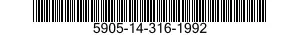 5905-14-316-1992 RESISTOR,FIXED,FILM 5905143161992 143161992