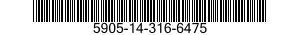 5905-14-316-6475  5905143166475 143166475
