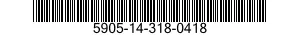 5905-14-318-0418 RESISTOR,FIXED,WIRE WOUND,INDUCTIVE 5905143180418 143180418