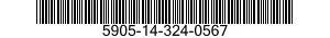 5905-14-324-0567 RESISTOR ASSEMBLY 5905143240567 143240567