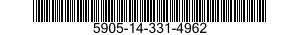 5905-14-331-4962 RESISTOR,FIXED,WIRE WOUND,INDUCTIVE 5905143314962 143314962