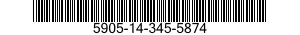 5905-14-345-5874 RESISTOR,FIXED,FILM 5905143455874 143455874