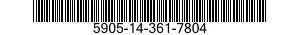 5905-14-361-7804 RESISTOR,FIXED,WIRE WOUND,INDUCTIVE 5905143617804 143617804