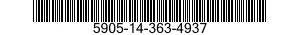 5905-14-363-4937 RESISTOR,FIXED,WIRE WOUND,INDUCTIVE 5905143634937 143634937