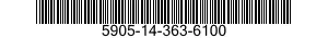 5905-14-363-6100 RESISTOR,VARIABLE,WIRE WOUND,NONPRECISION 5905143636100 143636100