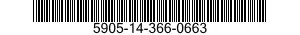 5905-14-366-0663 RESISTOR,FIXED,FILM 5905143660663 143660663