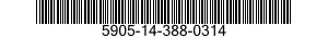 5905-14-388-0314 RESISTOR,FIXED,FILM 5905143880314 143880314
