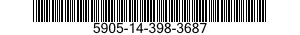 5905-14-398-3687 RESISTOR,VARIABLE,WIRE WOUND,NONPRECISION 5905143983687 143983687