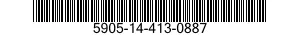 5905-14-413-0887 RESISTOR,FIXED,WIRE WOUND,INDUCTIVE 5905144130887 144130887