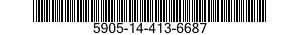 5905-14-413-6687 RESISTOR,FIXED,WIRE WOUND,INDUCTIVE 5905144136687 144136687