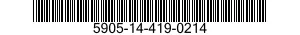 5905-14-419-0214 RESISTOR,FIXED,WIRE WOUND,INDUCTIVE 5905144190214 144190214