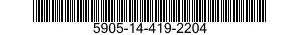 5905-14-419-2204 RESISTANCE ELEMENT 5905144192204 144192204