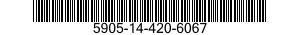 5905-14-420-6067 RESISTOR,FIXED,FILM 5905144206067 144206067