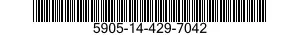 5905-14-429-7042 RESISTOR,FIXED,FILM 5905144297042 144297042