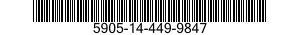 5905-14-449-9847 RESISTOR NETWORK,FIXED-VARIABLE 5905144499847 144499847