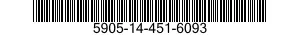 5905-14-451-6093 RESISTOR ASSEMBLY 5905144516093 144516093