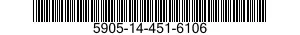 5905-14-451-6106 RESISTOR ASSEMBLY 5905144516106 144516106
