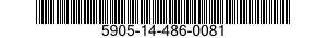 5905-14-486-0081 RESISTOR SUBASSEMBLY 5905144860081 144860081