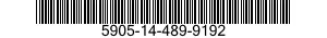 5905-14-489-9192 RESISTOR NETWORK,FIXED-VARIABLE 5905144899192 144899192