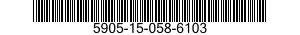 5905-15-058-6103 RESISTOR VARIABLE 5905150586103 150586103