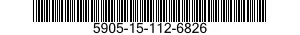 5905-15-112-6826 RESISTOR,FIXED,FILM 5905151126826 151126826