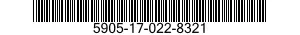 5905-17-022-8321 RESISTOR,FIXED,WIRE WOUND,INDUCTIVE 5905170228321 170228321