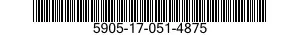 5905-17-051-4875 RESISTOR,FIXED,COMPOSITION 5905170514875 170514875