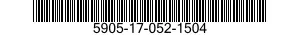 5905-17-052-1504 RESISTOR,FIXED,FILM 5905170521504 170521504