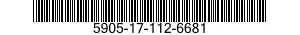 5905-17-112-6681 RESISTOR,FIXED,FILM 5905171126681 171126681