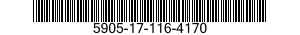 5905-17-116-4170 RESISTOR,VARIABLE,NONWIRE WOUND,NONPRECISION 5905171164170 171164170
