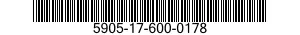 5905-17-600-0178 RESISTOR,VARIABLE,WIRE WOUND,NONPRECISION 5905176000178 176000178