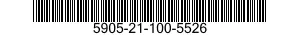 5905-21-100-5526 RESISTOR,FIXED,WIRE WOUND,NONINDUCTIVE 5905211005526 211005526
