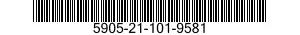 5905-21-101-9581 RESISTOR,FIXED,WIRE WOUND,NONINDUCTIVE 5905211019581 211019581
