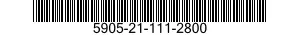 5905-21-111-2800 RESISTOR,FIXED,COMPOSITION 5905211112800 211112800