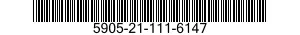 5905-21-111-6147 RESISTOR,FIXED,WIRE WOUND,INDUCTIVE 5905211116147 211116147