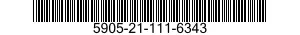 5905-21-111-6343 RESISTOR,VARIABLE,WIRE WOUND,NONPRECISION 5905211116343 211116343