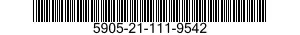 5905-21-111-9542 RESISTOR,FIXED,WIRE WOUND,INDUC 5905211119542 211119542