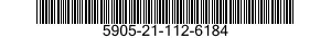 5905-21-112-6184 RESISTOR,FIXED,WIRE WOUND,INDUCTIVE 5905211126184 211126184